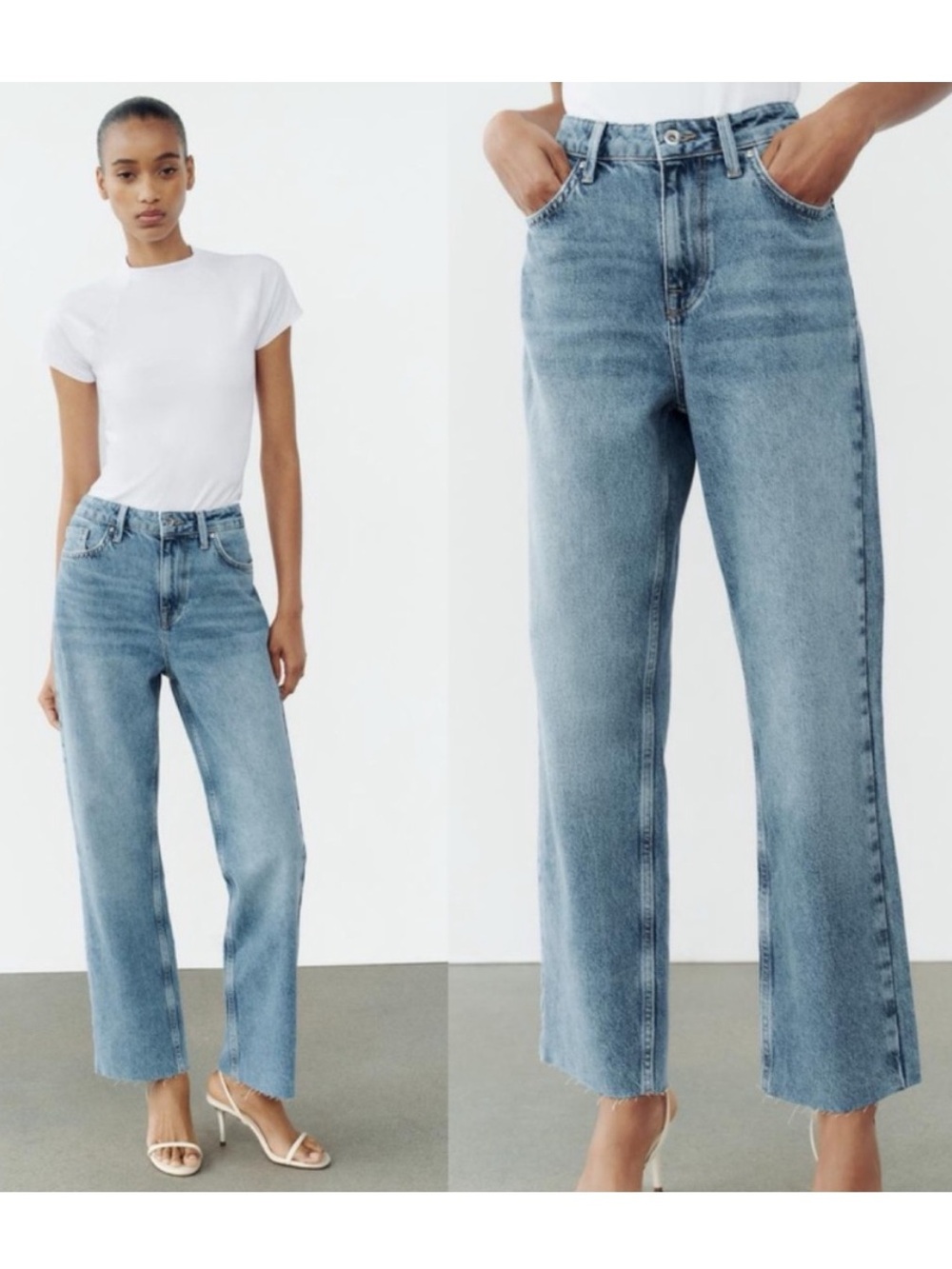 Zara High Rise Straight Leg Jeans 6164/127/427 - size 6 US